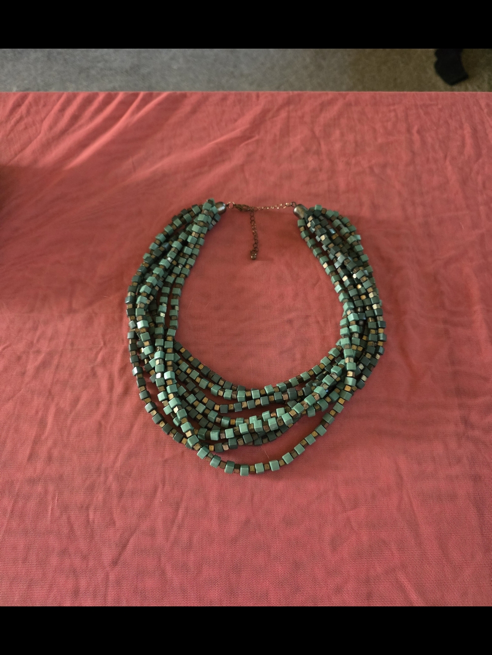 Turquoise Multi-Strand Beaded Necklace - Women Jewelry